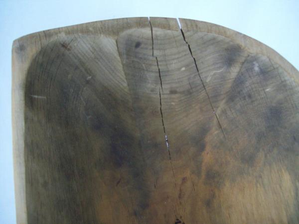 Ornate Wood Hand Carved Bowl Display Rustic Home Decor Display