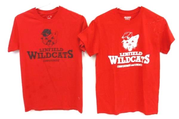 Linfield College Wildcats Lot Red Conferences Events T-Shirts Adult Unisex S