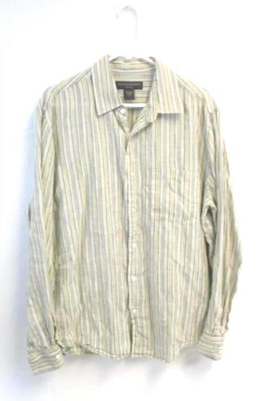 Lot of 2 Men's Button Down Casual Shirts Size L Banana Republic Calvin Klein