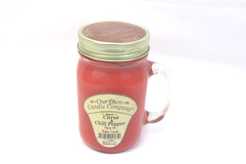 Our Own Candle Company Mason Jar Candle Citrus & Chili Pepper 100Hr Burn Time