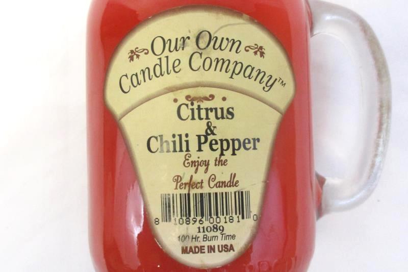 Our Own Candle Company Mason Jar Candle Citrus & Chili Pepper 100Hr Burn Time