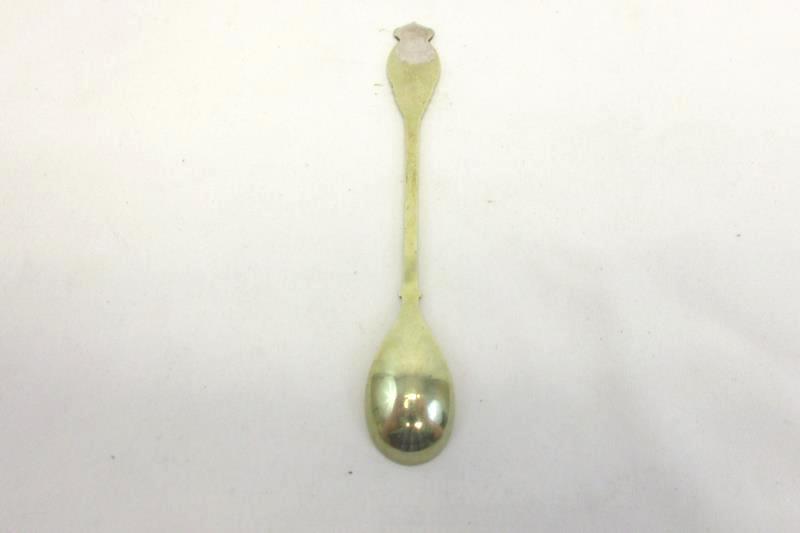 Vintage Queen Koningin Wilhelmina 1898 6th Sept 1938 Gold Tone Spoon Netherlands