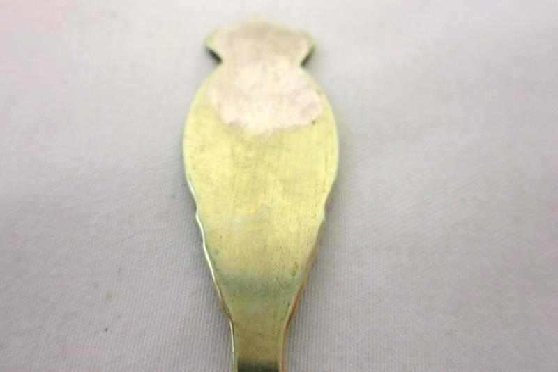 Vintage Queen Koningin Wilhelmina 1898 6th Sept 1938 Gold Tone Spoon Netherlands