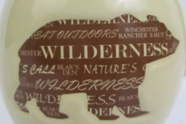 Steal Street Rustic Bear Ceramic Pitcher Beige Brown Wilderness Kitchen Home