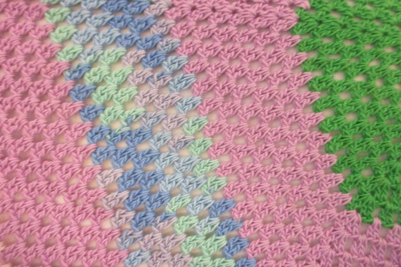 Multi Colored Hexagon Doily Crochet Tight Knit Decor Purple Pink Green Blue