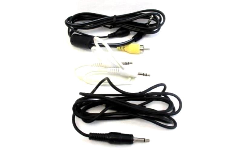 Lot of 6 Auxiliary Cords RCA To Aux Home Audio Different Lengths Various