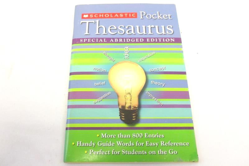 Lot of 2 Thesaurus Scholastic Pocket Websters Of The English Language Paperback