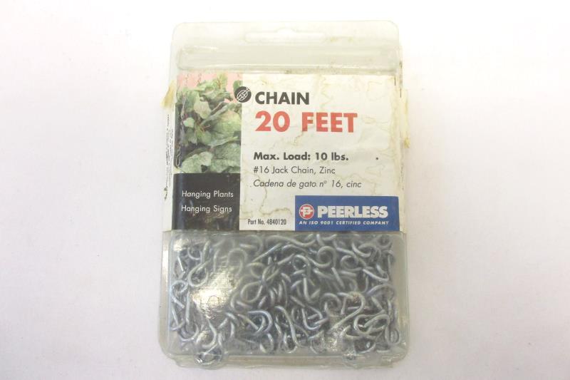 Lot of 2 Peerless Metal 20 Feet Chains 10lbs Max Hanging Plants Hanging Signs