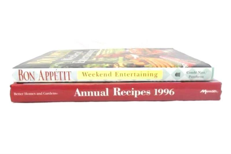 Lot 2 Cookbooks Better Home Annual Recipes 1996 Bon Appetit Weekend Entertaining