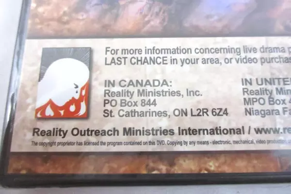 Reality Ministries Presents Last Chance DVD When Reality Strikes Factory Sealed