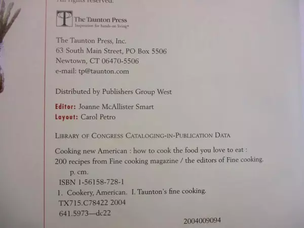 Cooking New American How to Cook the Food You Really Love to Eat 200 Recipes HB