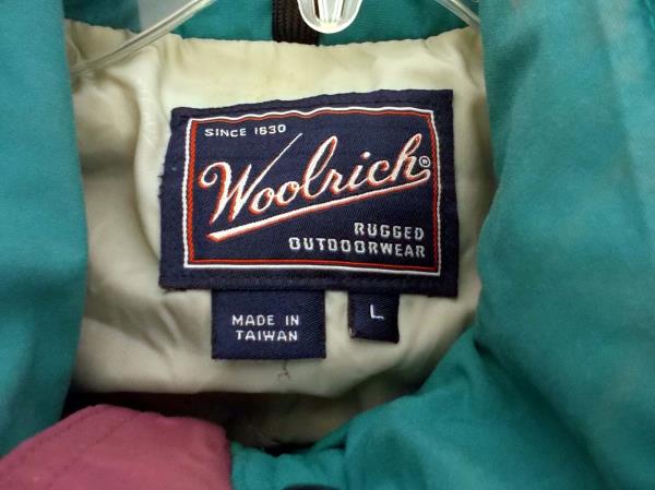 Vtg WOOLRICH Parka Jacket Insulated Coat Forest Green Fold In Hood Women's Sz L