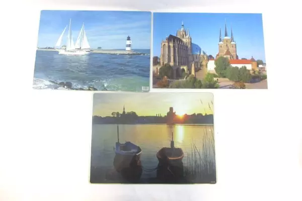 Lot of 3 Laminated Placemats Schones Erfurt Kappeln Schone Schler Germany