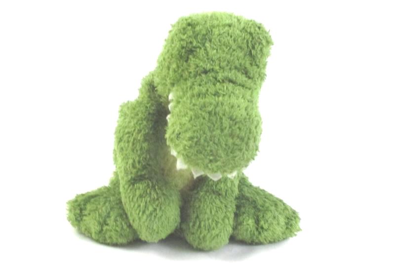 Lot Of 3 Stuffed Animal Plush Dolls Snake Dinosaur Wolf Fiesta Toys Green Yellow