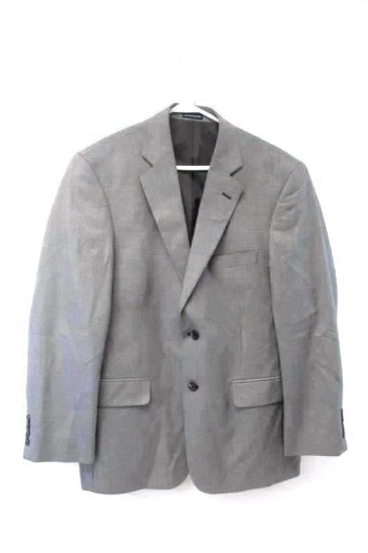 Stafford Gray Houndstooth Suit Jacket Classic Fit Pockets Men's Size 40R