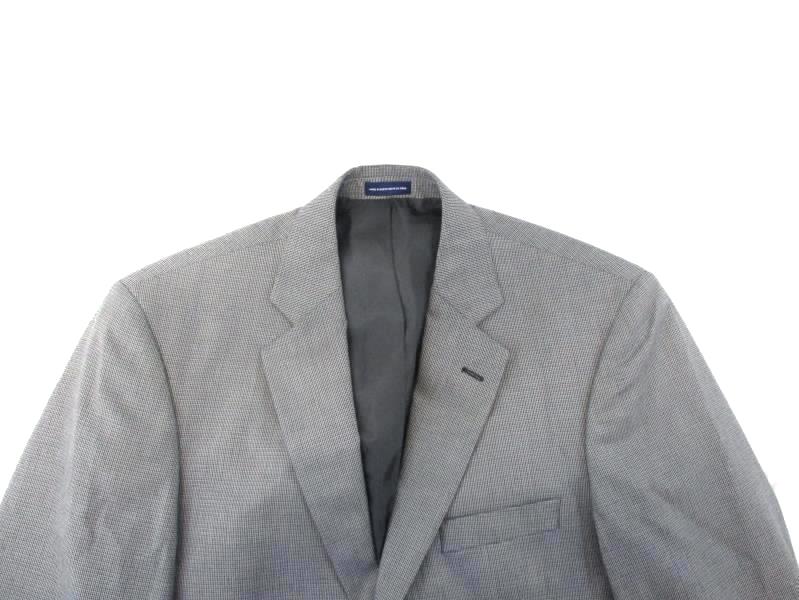 Stafford Gray Houndstooth Suit Jacket Classic Fit Pockets Men's Size 40R