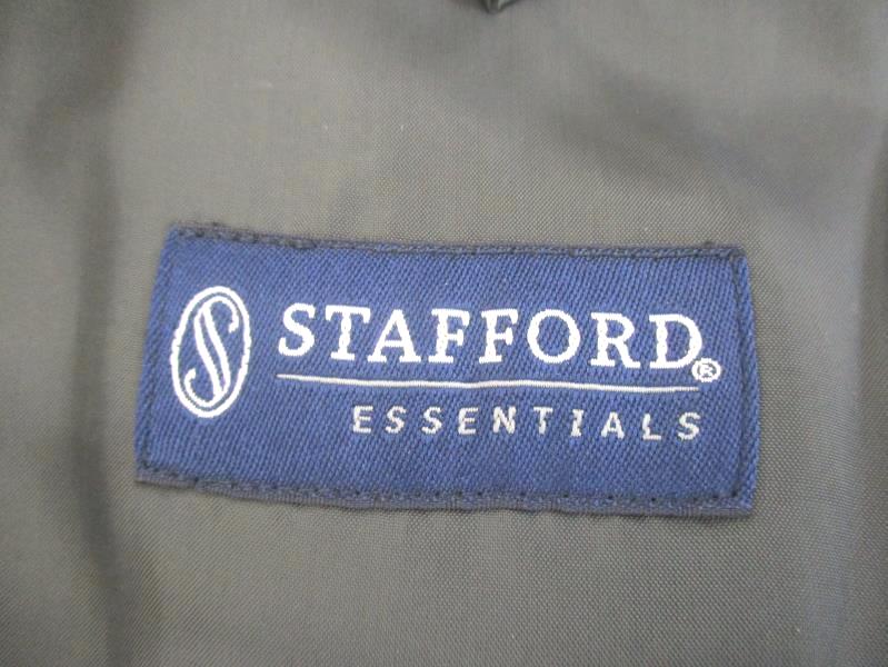 Stafford Gray Houndstooth Suit Jacket Classic Fit Pockets Men's Size 40R