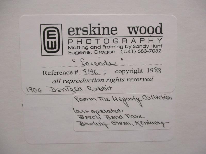Erskine Wood Photography 1988 Friends Framed Photo Dentzell Rabbit Hegarty