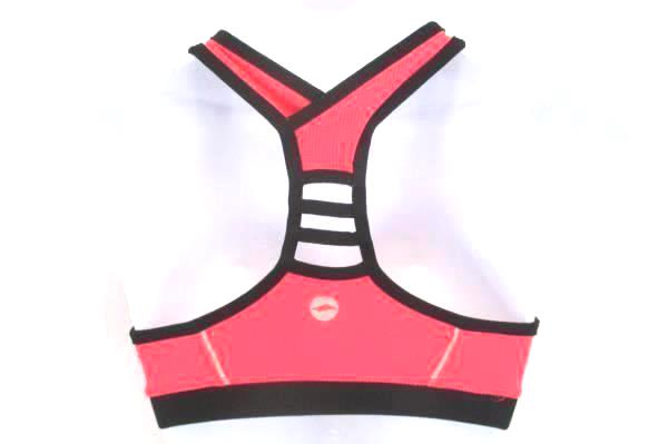 Avia Womens Pink & Black Racerback Sports Bra Size XS Removable Cup Padding