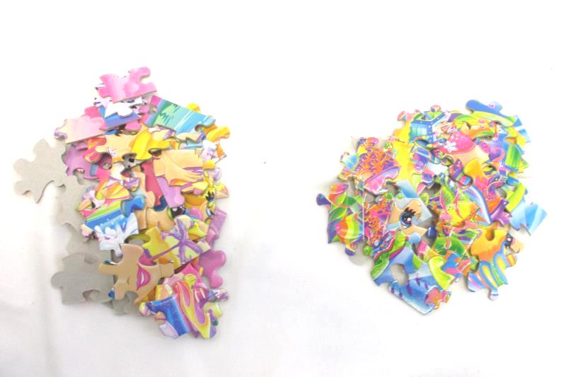 349 Jigsaw Puzzle Pieces For Crafting DIY Upcycle Fun Girly Designs