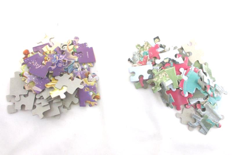 349 Jigsaw Puzzle Pieces For Crafting DIY Upcycle Fun Girly Designs