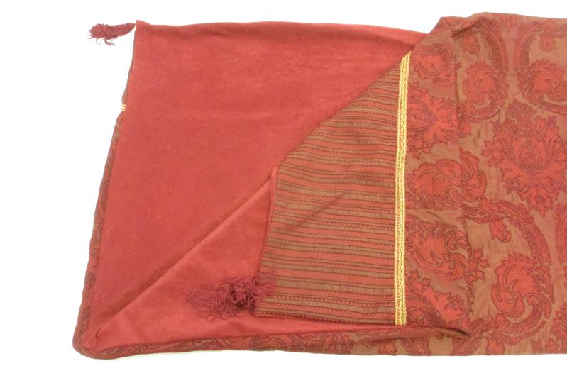 Melrose Home Collection Burgundy Elegant Throw Blanket Tassle Corner