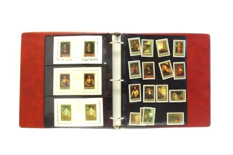 Notebook With Russian Art Stamps Souvenir Sheets Dated 1982-1985