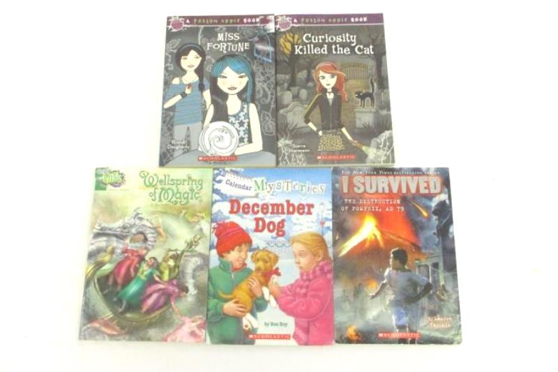 Lot of 5 Scholastic Mystery Adventure Paperbacks Poison Apple I Survived & More
