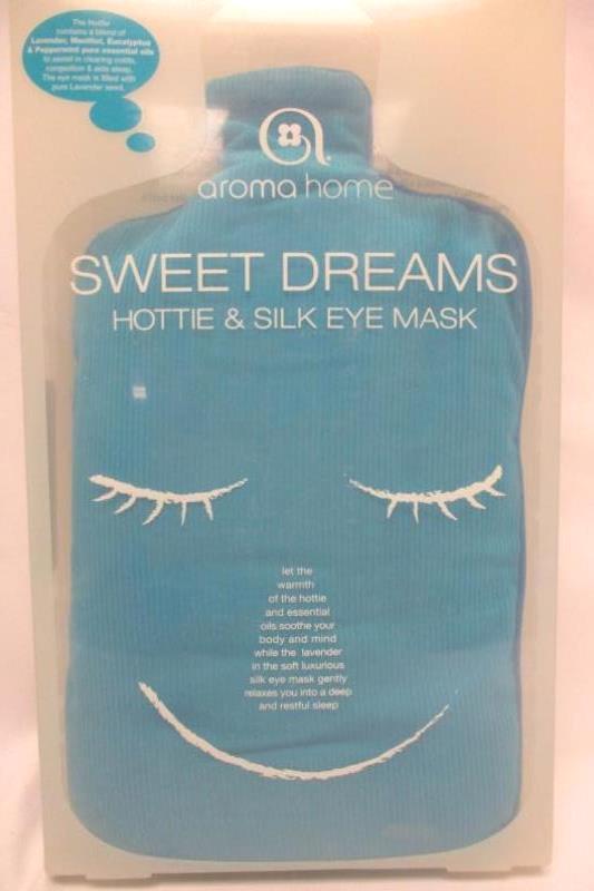 Aroma Home Sweet Dreams Hottie & Silk Eye Mask Blue Lavender Menthol