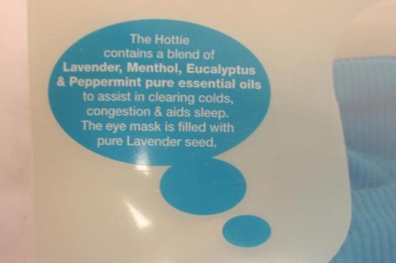 Aroma Home Sweet Dreams Hottie & Silk Eye Mask Blue Lavender Menthol