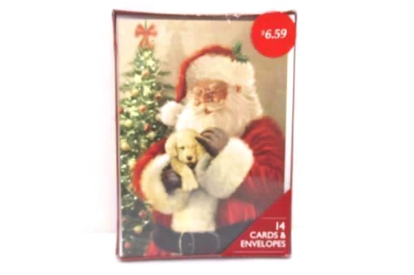 Lot of 4 American Greetings Santa Frosty Snowman Box Set 14 Cards and Envelopes