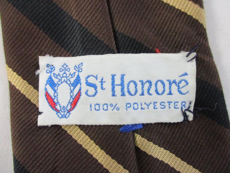Lot of 6 Men's Neck Ties Brown Striped Designer St Honore Countess Wara