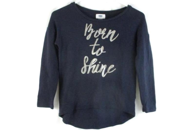 Lot of 3 Tops Long Sleeve Roxy Girl Old Navy Danskin Gray Knit Girls' Size 7