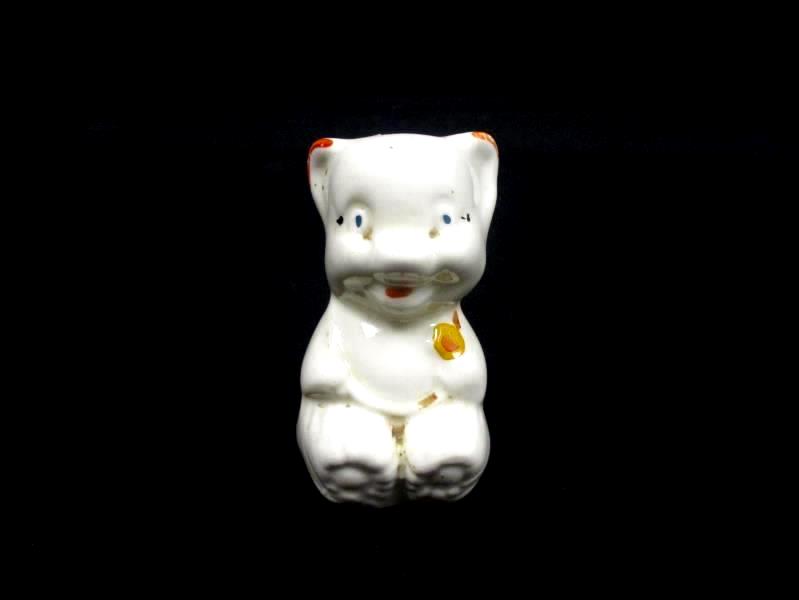 Lot of 4 Vintage 1940's Ceramic Mouse Salt Pepper Shakers Cork Bottoms