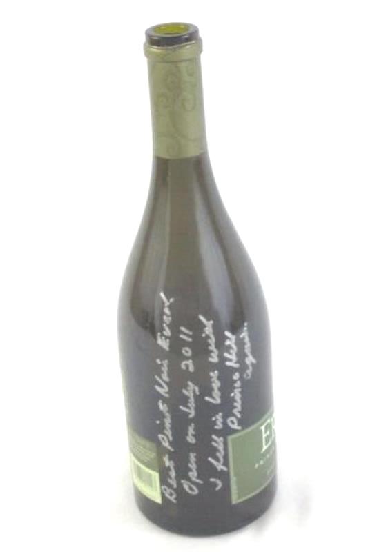 Signed Erath Empty Wine Bottle Pinot Noir 2002 Gary Horner Dick Erath