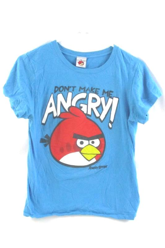 Fifth Sun T-Shirt Kids Angry Birds Graphic Blue Don't Make Me Angry Size Large