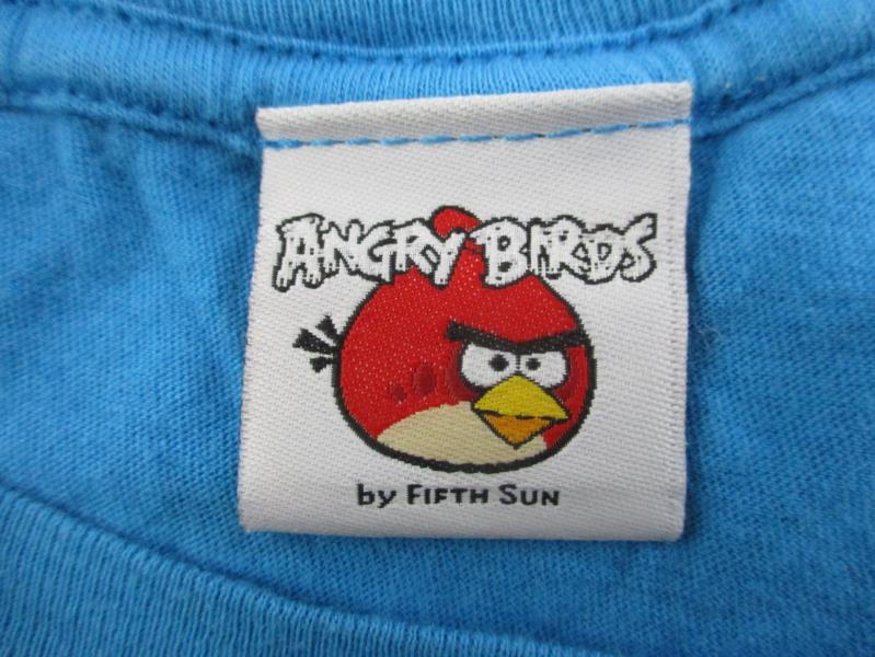 Fifth Sun T-Shirt Kids Angry Birds Graphic Blue Don't Make Me Angry Size Large