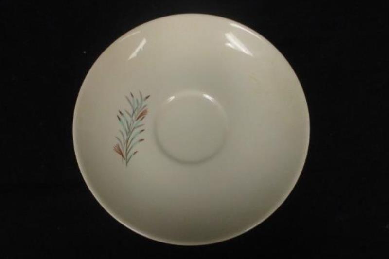 Lot of 11 Homer Laughlin Plates Vintage Fortune Dessert Saucers Blue Feathers