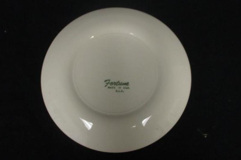 Lot of 11 Homer Laughlin Plates Vintage Fortune Dessert Saucers Blue Feathers