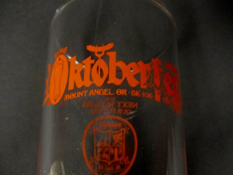 Set of 2 Glasses Mt. Angel Oregon Oktoberfest 50th Anniversary 1966- 2016