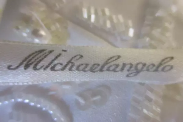 Michaelangleo Davids Bridal Tulle Strapless Corset Wedding Gown Dress Beaded