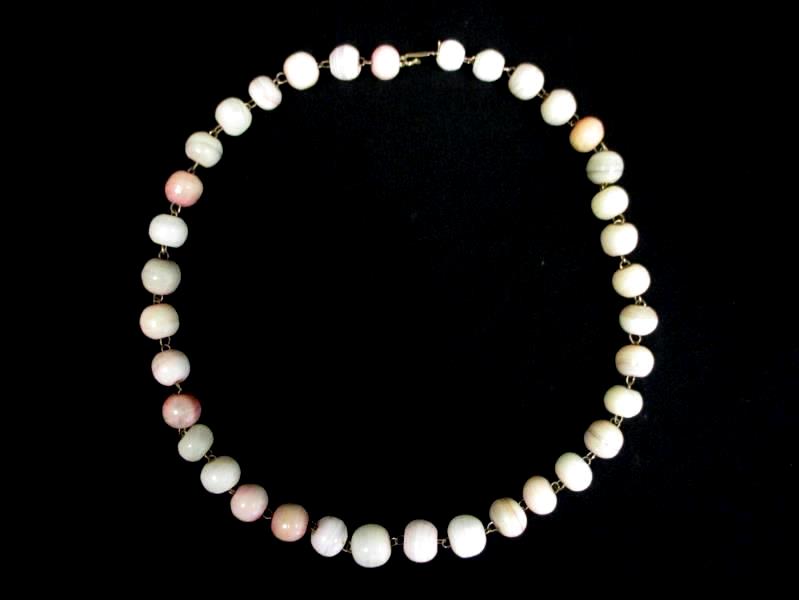 Lot of 3 Vintage Beaded Necklaces Clasp Closure Faux Pearls Pink Tones