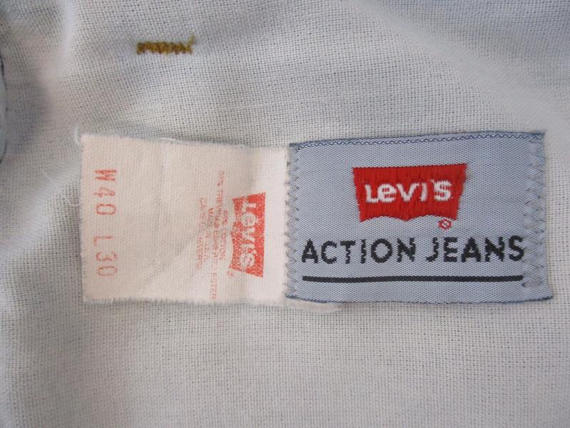 Levi's Action Denim Jeans Pockets Distressed Men's Size 40W x 22L Cropped