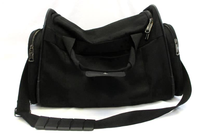 American Tourister Black Overnight Travel Duffel Shoulder Strap Hard Bottom
