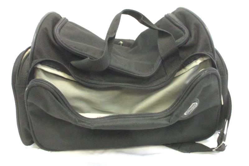 American Tourister Black Overnight Travel Duffel Shoulder Strap Hard Bottom