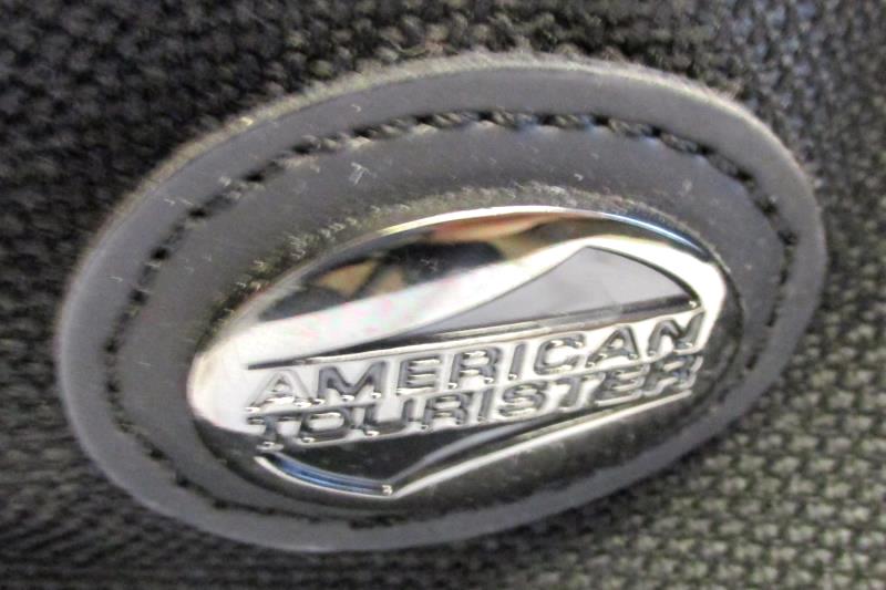 American Tourister Black Overnight Travel Duffel Shoulder Strap Hard Bottom