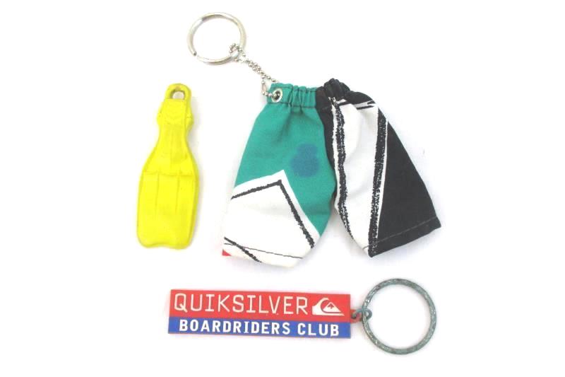 Lot Surf Keychains & Mini Yellow Dacor Fin Surf Themed Quicksilver Off Shore