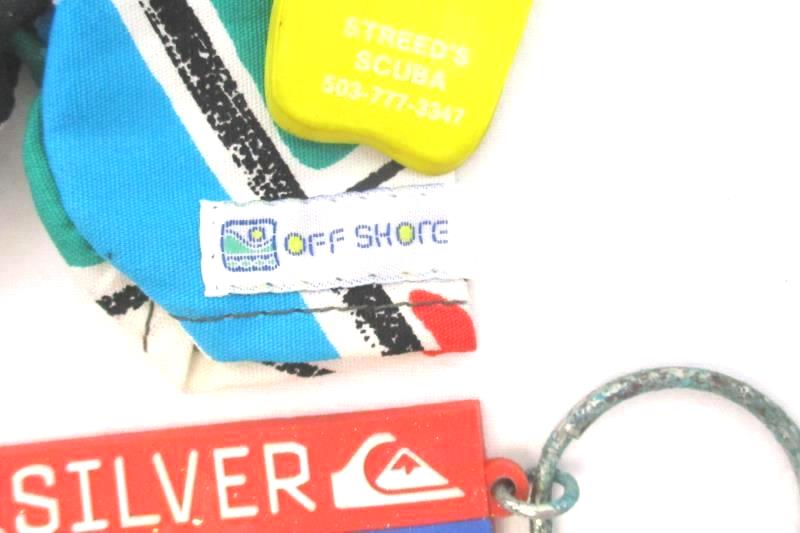 Lot Surf Keychains & Mini Yellow Dacor Fin Surf Themed Quicksilver Off Shore