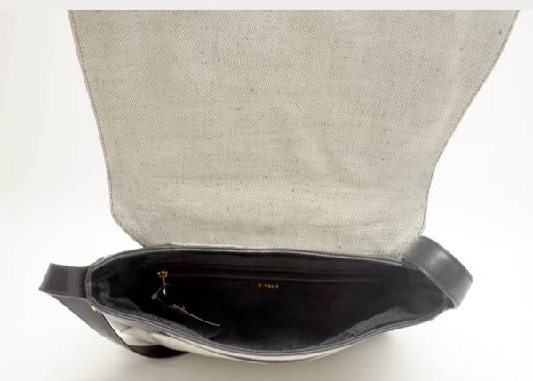 MONSAC S0310F Original Leather Black Onyx Shoulder Bag Purse NWT
