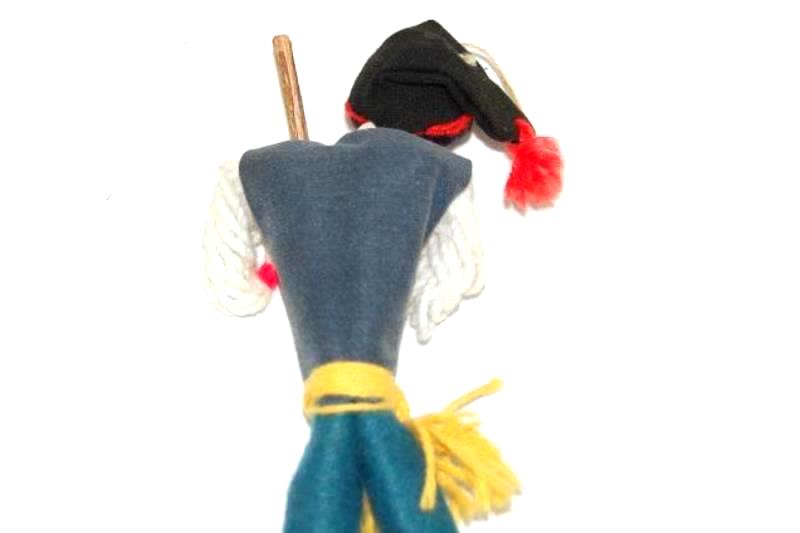 Vintage Rag Doll Warrior Yarn And Cloth Doll 9.75" Tall